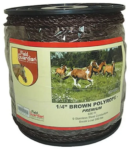 1/4″ Brown Poly Rope, 656 ft