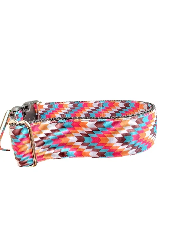 1.5″ Wide Tribal Chevron Nylon Dog Collar