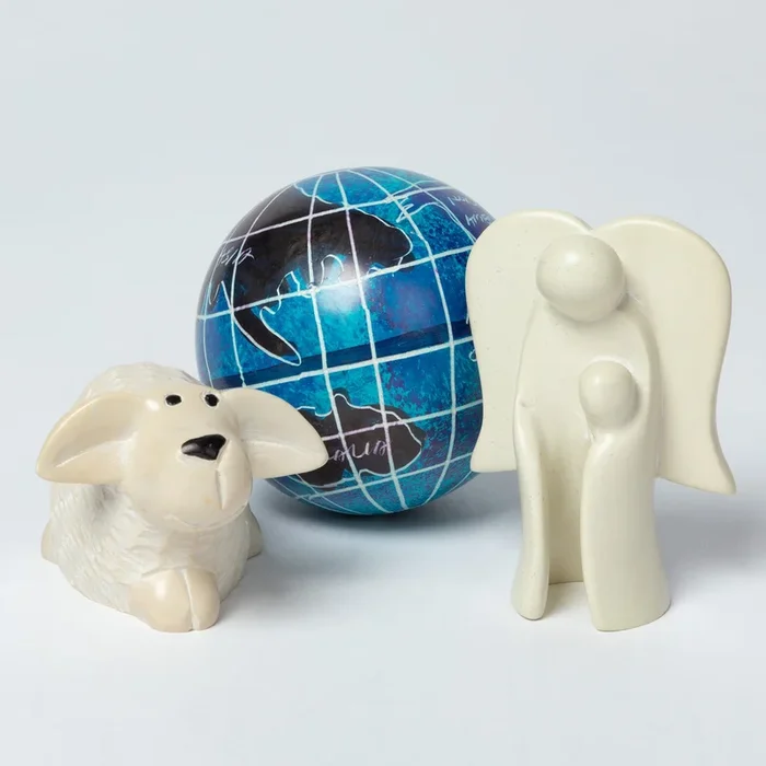 100% Soapstone Kenyan Mini Figurine Tabletop Ornament Sculpture