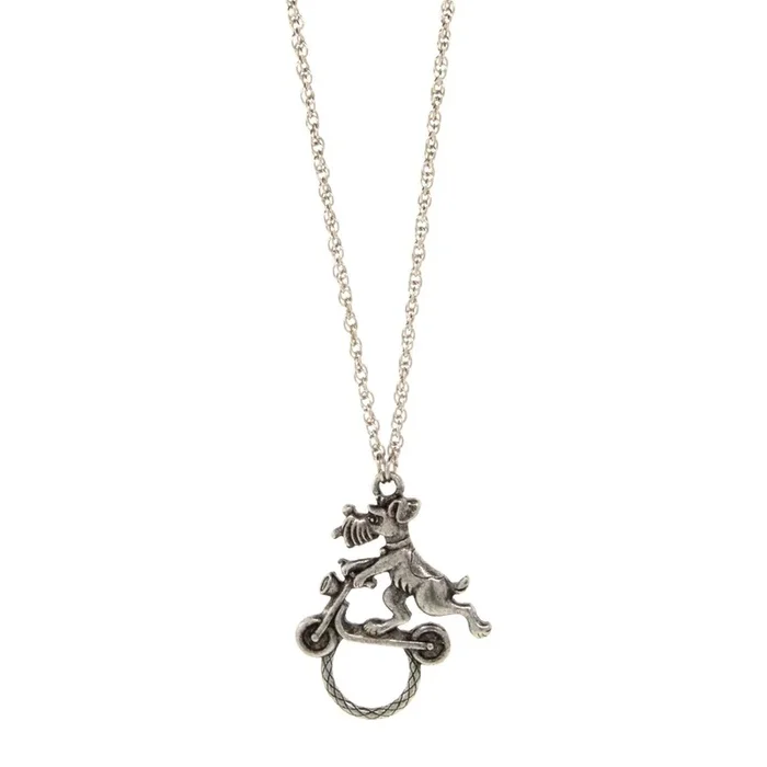 1928 Jewelry® Pewter Dog On Scooter Eyeglass Holder 30″