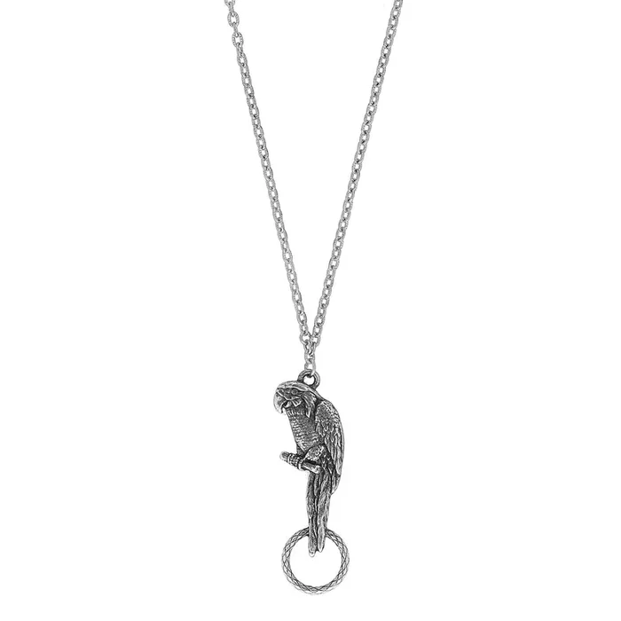 1928 Jewelry® Pewter Parrot Eyeglass Holder 28″