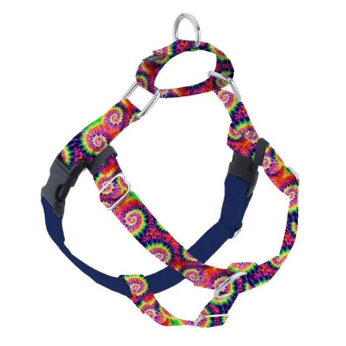 2 Hounds Design Freedom No-Pull Dog Harness – Small 5/8″ x 20-24″ – Classic Tye-Die