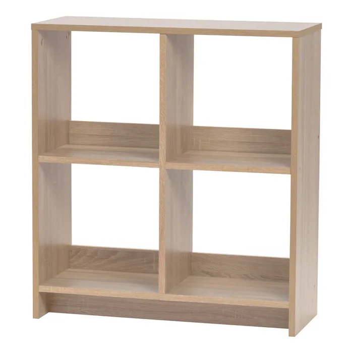 29.8 in. H x 27 in. W x 10 in. D Ash Brown Heavy-Duty Decorative 4 Cube Organizer