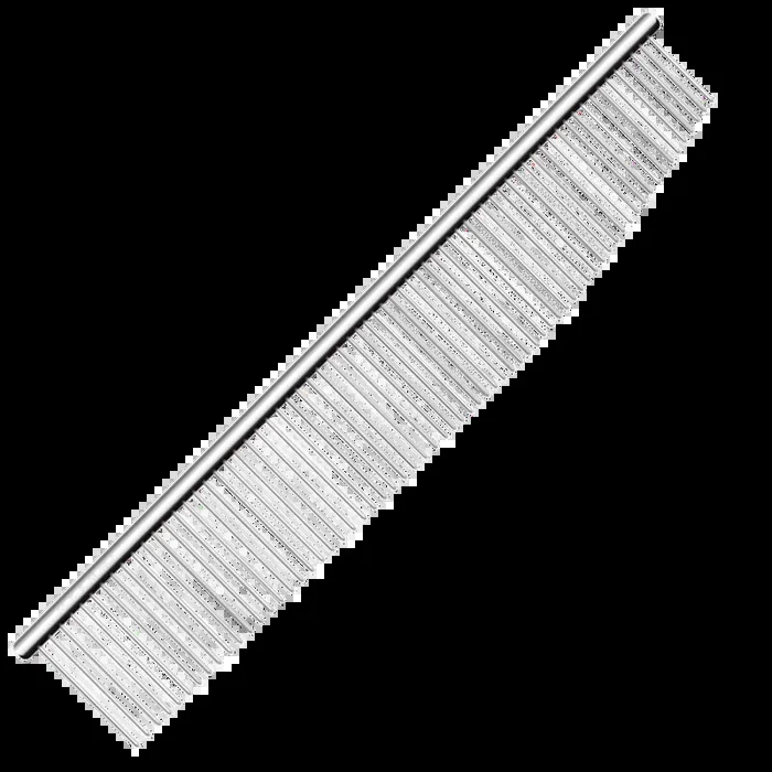 6.5″ Half Curved Half Straight Combination Comb Silver by Utsumi