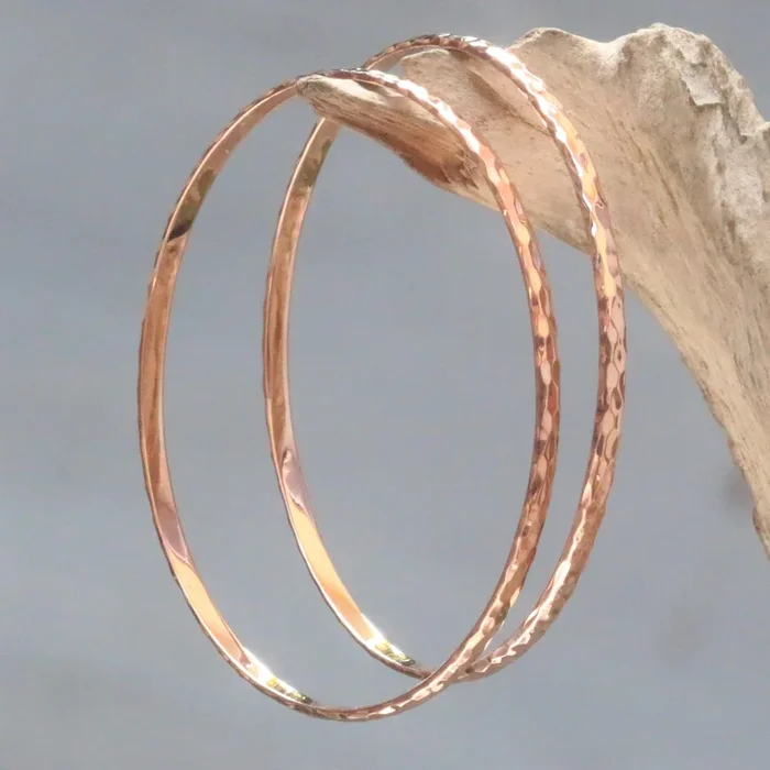 ‘Rose Gold Mosaic’ Women’s Gold Plated Silver Bangle Bracelets from Bali (Pair)