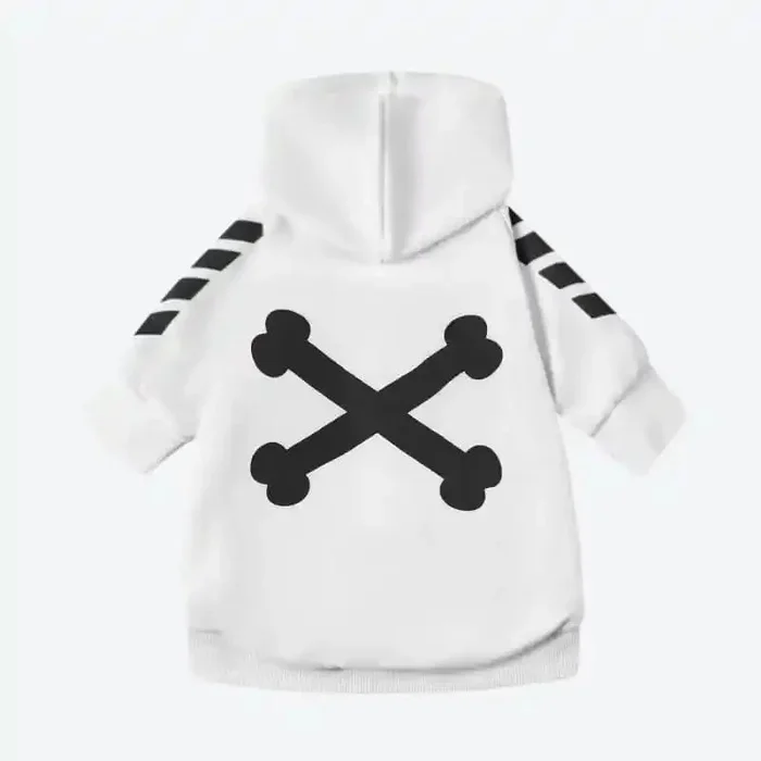 “WOOF” Dog Hoodie – White