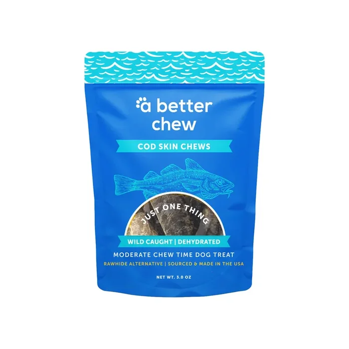 A Better Treat Dehydrated Wild Caught Cod Skin Dog Chews