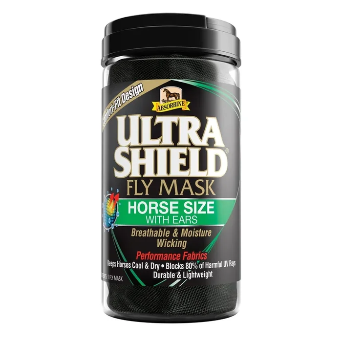 Absorbine UltraShield® Fly Mask – Horse with Ear Coverage