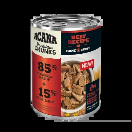 ACANA Beef Recipe in Bone Broth Premium Chunks Wet Dog Food