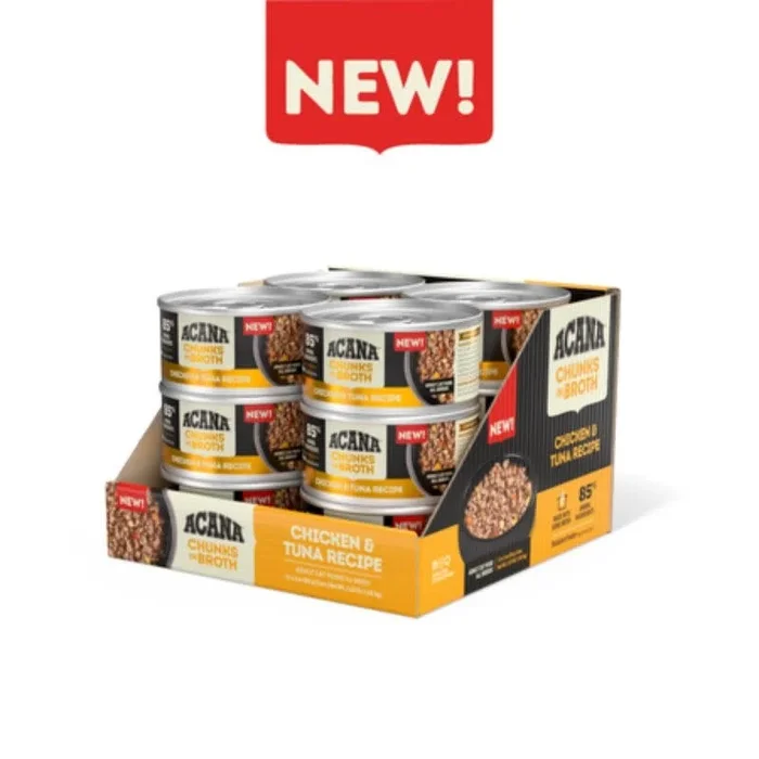 ACANA Cat Grain Free Chunks In Broth Chicken And Tuna Case 12/3OZ