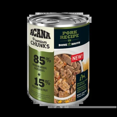 Acana Dog Premium Pork Chunks Recipe Can 12.8oz