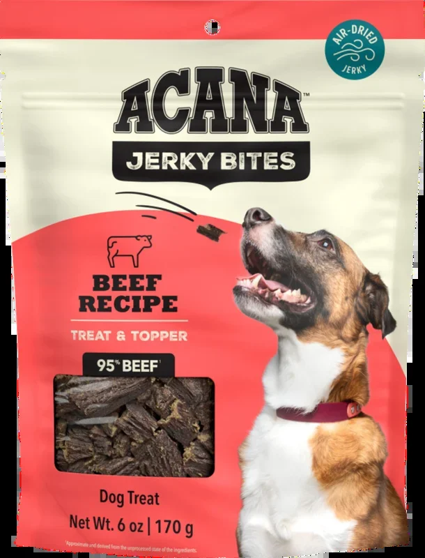 Acana Jerky Bites Beef Grain-Free High-Protein Jerky Dog Treats – 6oz