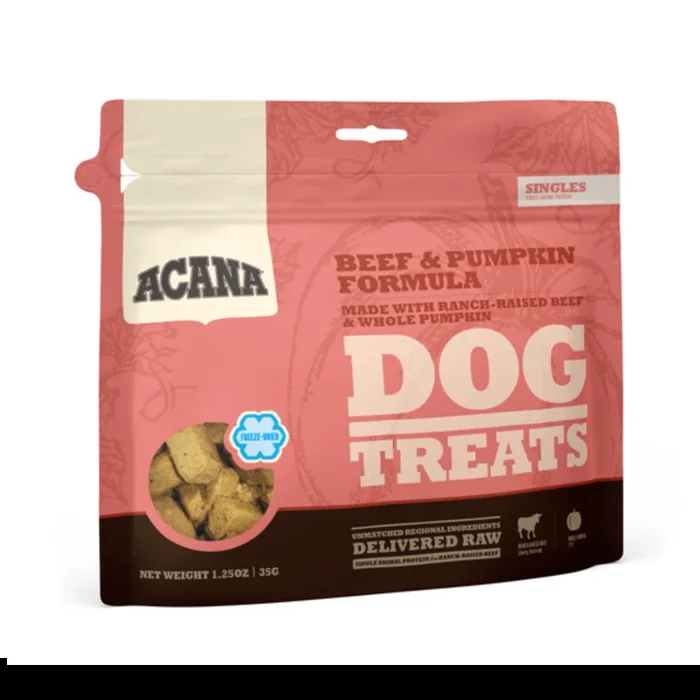 Acana Singles Beef & Pumpkin Freeze Dried Dog Treats