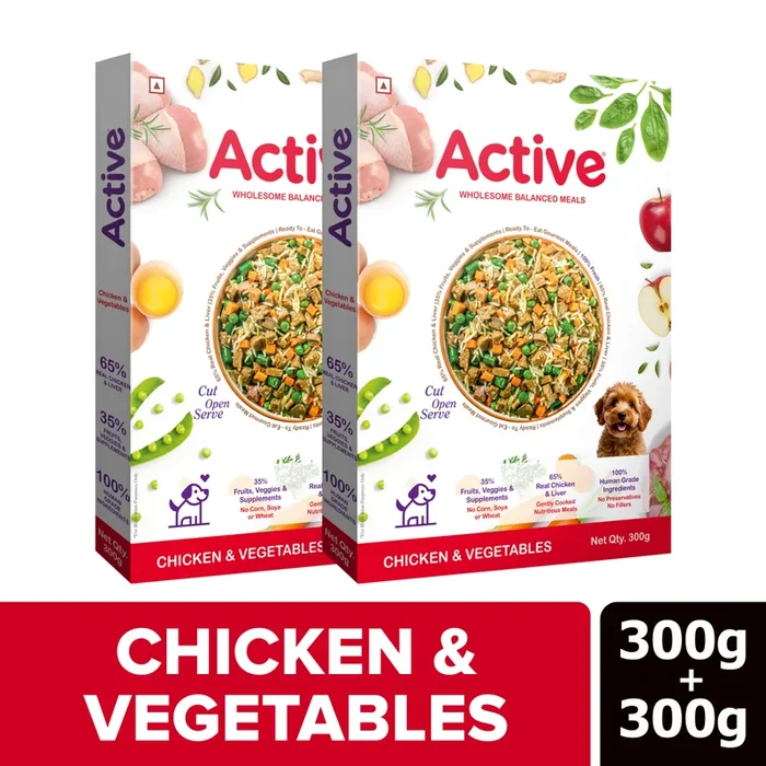 Active Chicken and Vegetable Biryani Fresh Food for Dogs (Buy 1 Get 1)