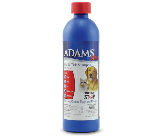 Adams – Flea & Tick Shampoo with Precor for Dogs & Cats 12 oz.