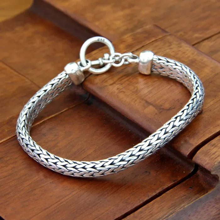 All Night Sterling Silver Men’s Chain Bracelet