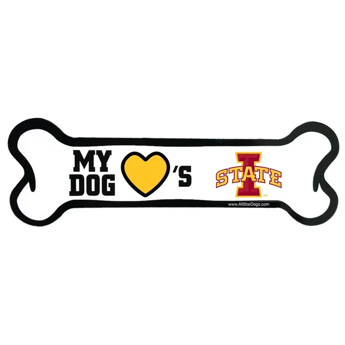All Star Dogs ISU Bone Car Magnet
