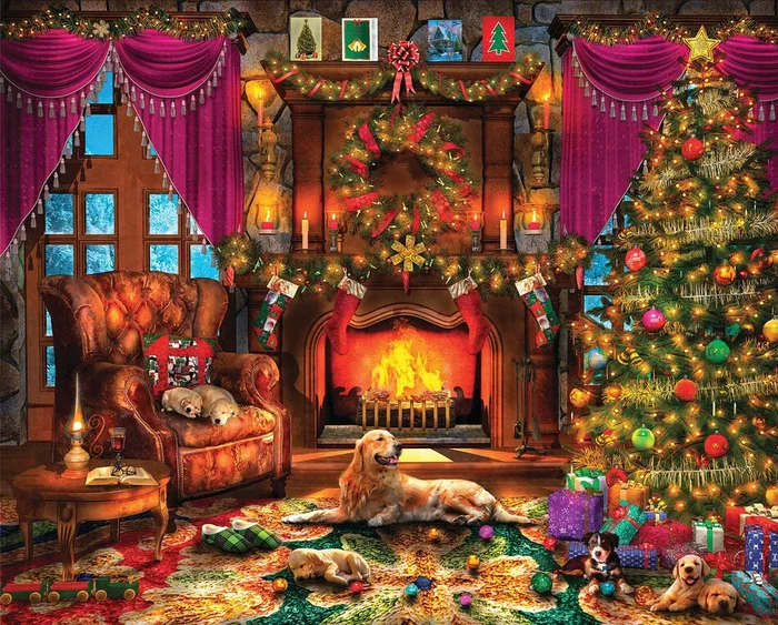 Allied Products-Springbok – Cozy Christmas Puzzle