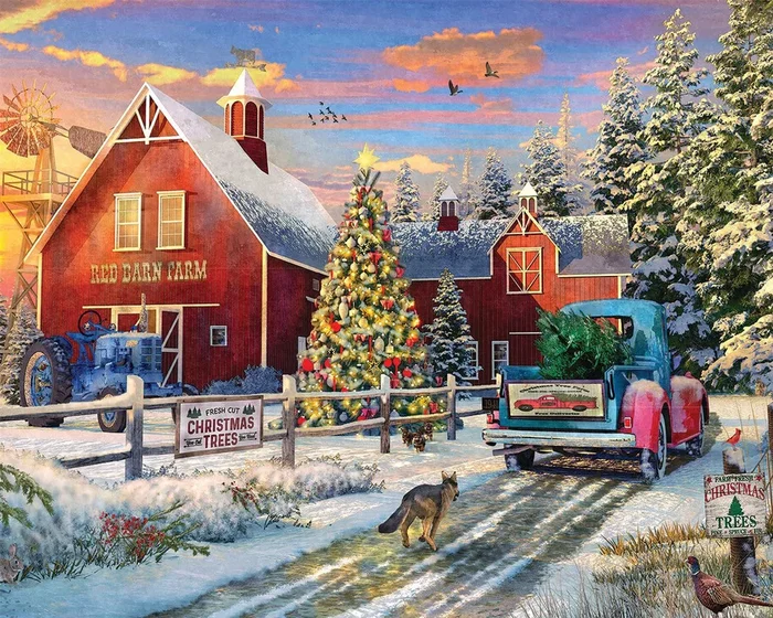 Allied Products-Springbok – Red Barn Tree Farm Puzzle