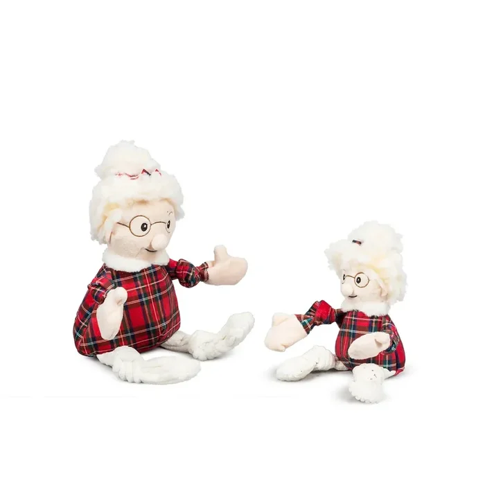 Allure Pet Products – Mrs. Claus HuggleFleece & Tartan Plaid Knottie