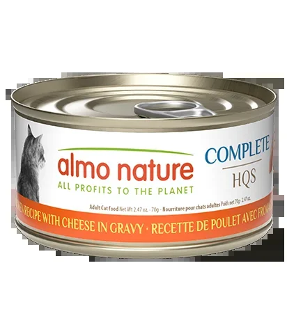 Almo Nature HQS Complete Chicken Recipe With Cheese In Gravy Cat Food 2.47 Oz