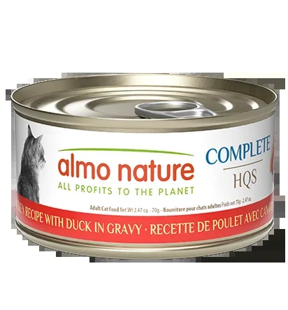 Almo Nature HQS Complete Chicken Recipe With Duck In Gravy Cat Food 2.47 Oz