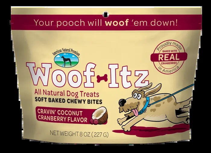 American Natural Premium Woof-Itz Cravin’ Coconut Cranberry Dog Treat