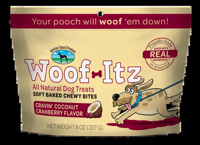 American Natural Premium Woof Itz Cravin Coconut Cranberry 8oz