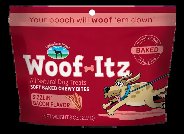 American Natural Premium Woof-Itz Sizzlin’ Bacon Dog Treat