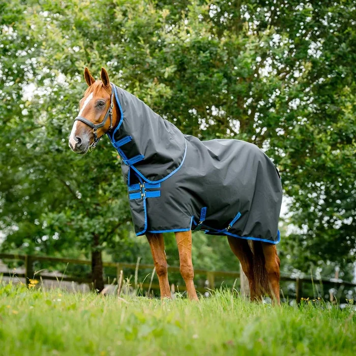 Amigo Ripstop 900D Plus Horse Turnout Blanket – 200g Medium Weight, Waterproof with Detachable Hood