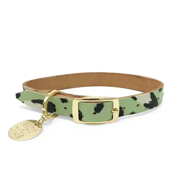 Animal Print Dog Collar – Pistachio