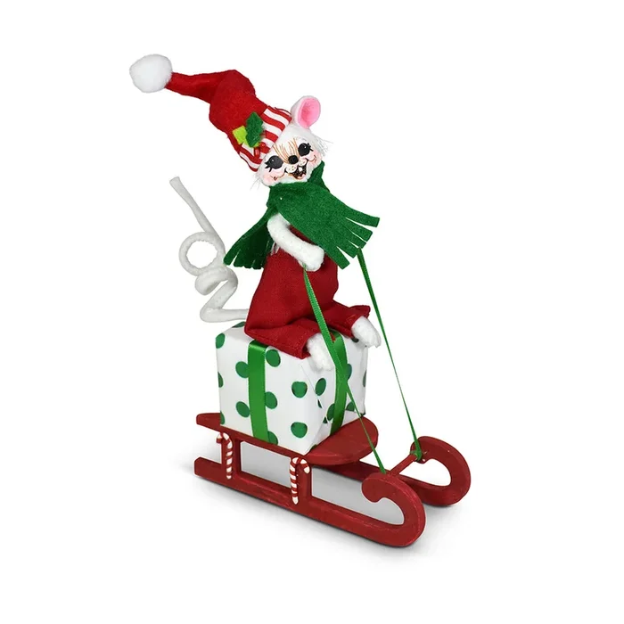Annalee Dolls – Jolly Mouse on Sled