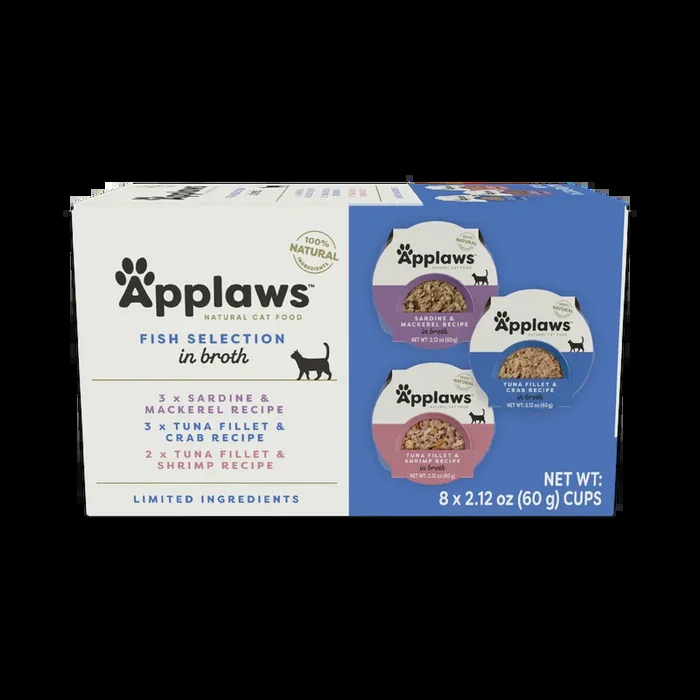 Applaws Cat Pot 8×2.12oz Multipack Fish Selection in Broth