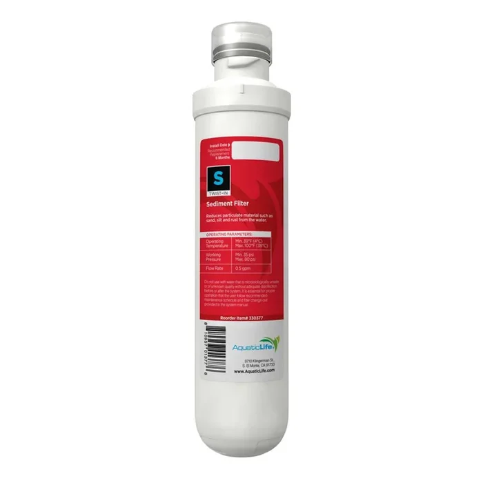 Aquatic Life Twist-In RO Sediment Filter