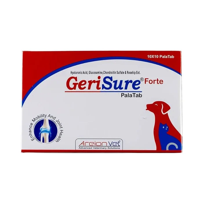 Areion Vet Gerisure Forte Tablets Joint & Mobility Supplement for Dogs and Cats