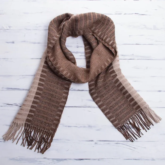 Arequipa Adventure 100% alpaca men’s scarf