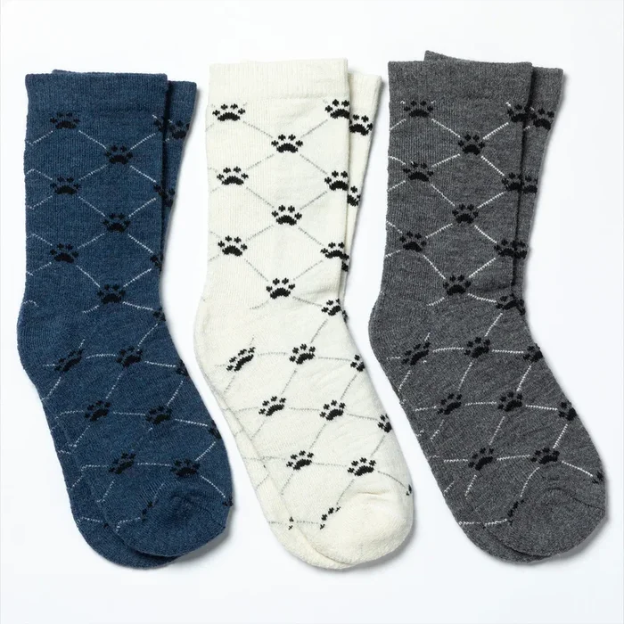 Argyle Paws Alpaca Crew Socks