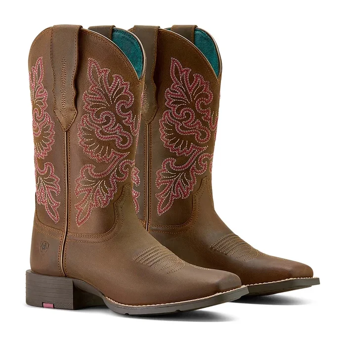 Ariat Women’s Round Up Wide Square Toe StretchFit Boots