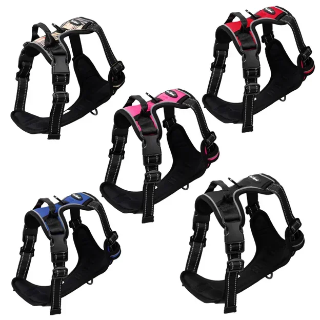 Bark Appeal Reflective Control Harness Black