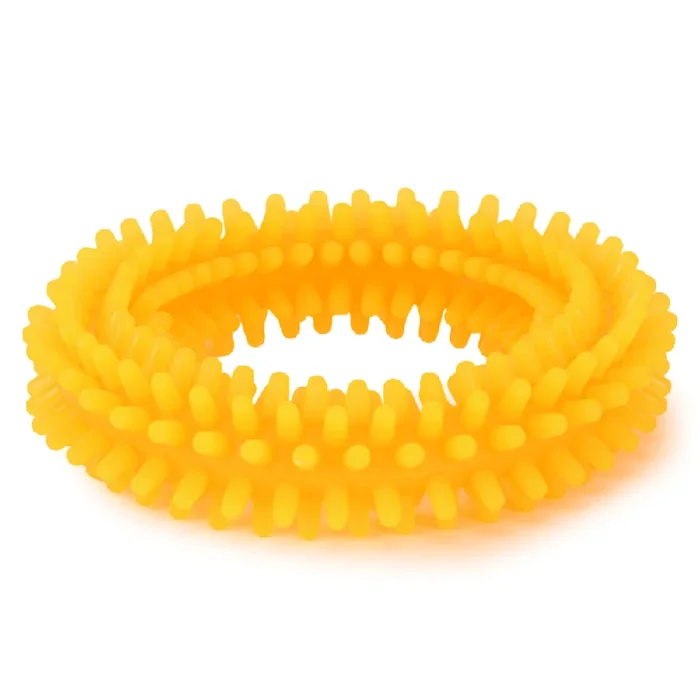 Basil Teething Ring Chew Toy for Dogs | For Medium Chewers (Orange)