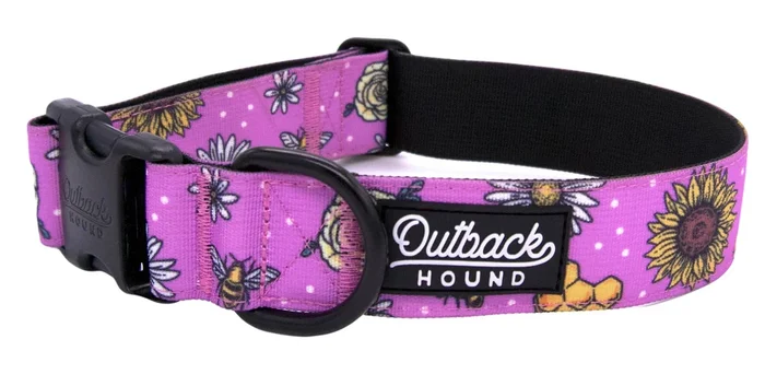 Bees Knees Lilac Dog Collar