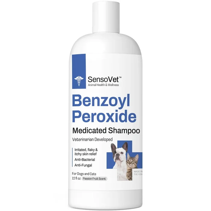 Benzoyl Peroxide Shampoo for Dogs & Cats – 12oz