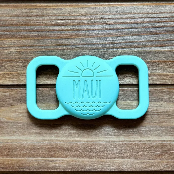 Besties Pets – Salt and Sun Silicone Pet AirTag Holder – Personalized