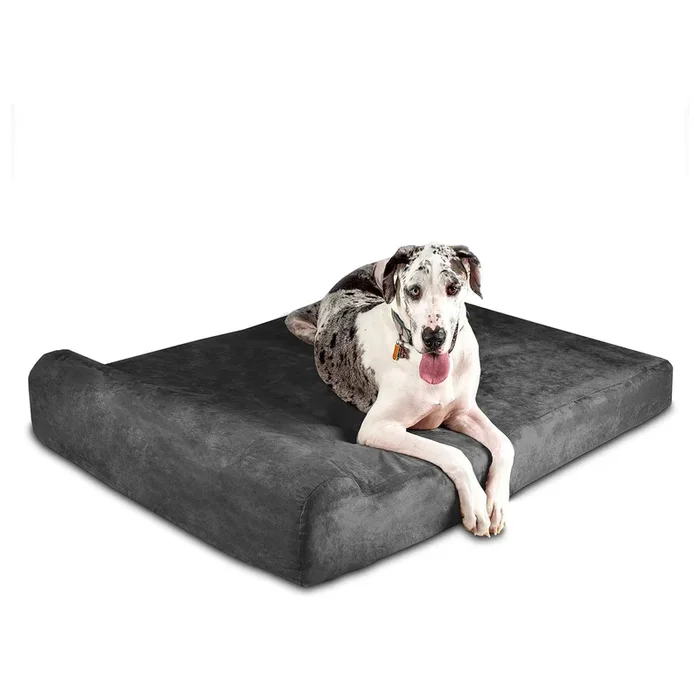 Big Barker 7″ Thick Headrest Dog Bed – Orthopedic Foam Bed for Large & Giant Breed Dogs, Vet Recommended, Machine Washable