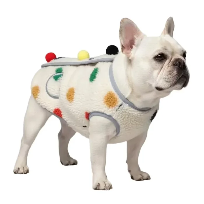 Big Polka Dots Dog Fuzzy Vest – Wide range of sizes