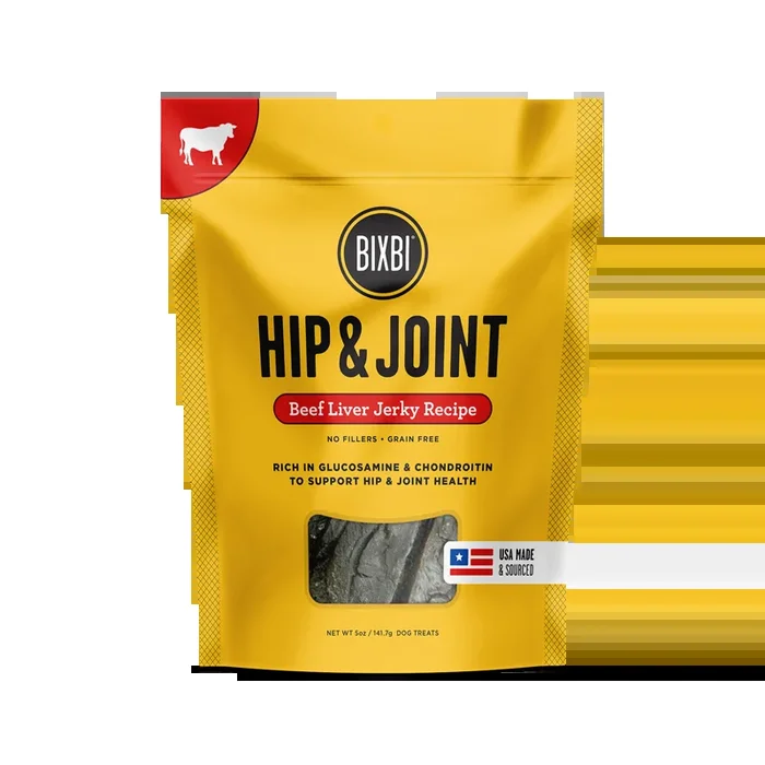 Bixbi Hip And Joint Jerky Treats, Beef Liver Recipe, 5-oz Bag