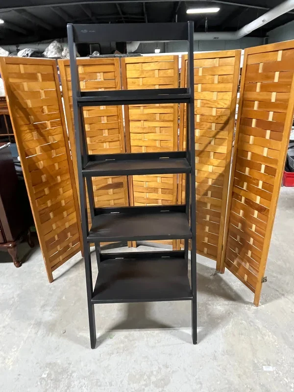Black Folding Ladder Style Shelf