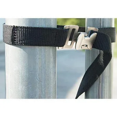 Black Poly Gate Strap with Alligator Clip, 4′ L