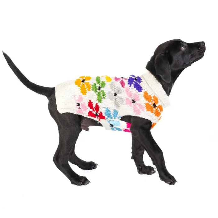 Bloom Hand Knit Wool Dog Sweater by Chilly Dog
