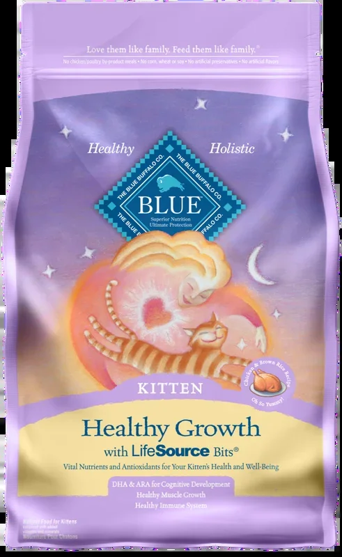 Blue Buffalo Healthy Growth Natural Chicken & Brown Rice Kitten Dry Cat Food